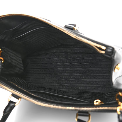 Prada Saffiano Medium Galleria Double Zip Tote Black 4 of 12