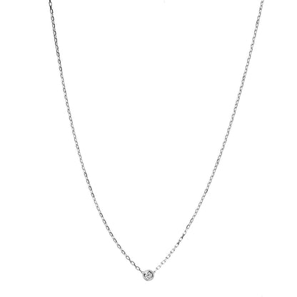 Cartier 18K White Gold Diamond SM D'Amour Pendant Necklace 1 of 6