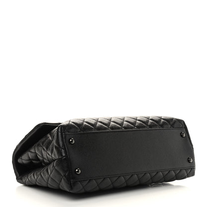 Chanel Caviar Quilted Medium Coco Handle Flap So Black 4 of 9