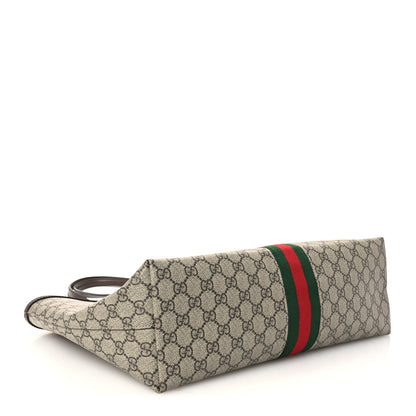 Gucci GG Supreme Monogram Medium Ophidia Shopping Tote Brown 4 of 10