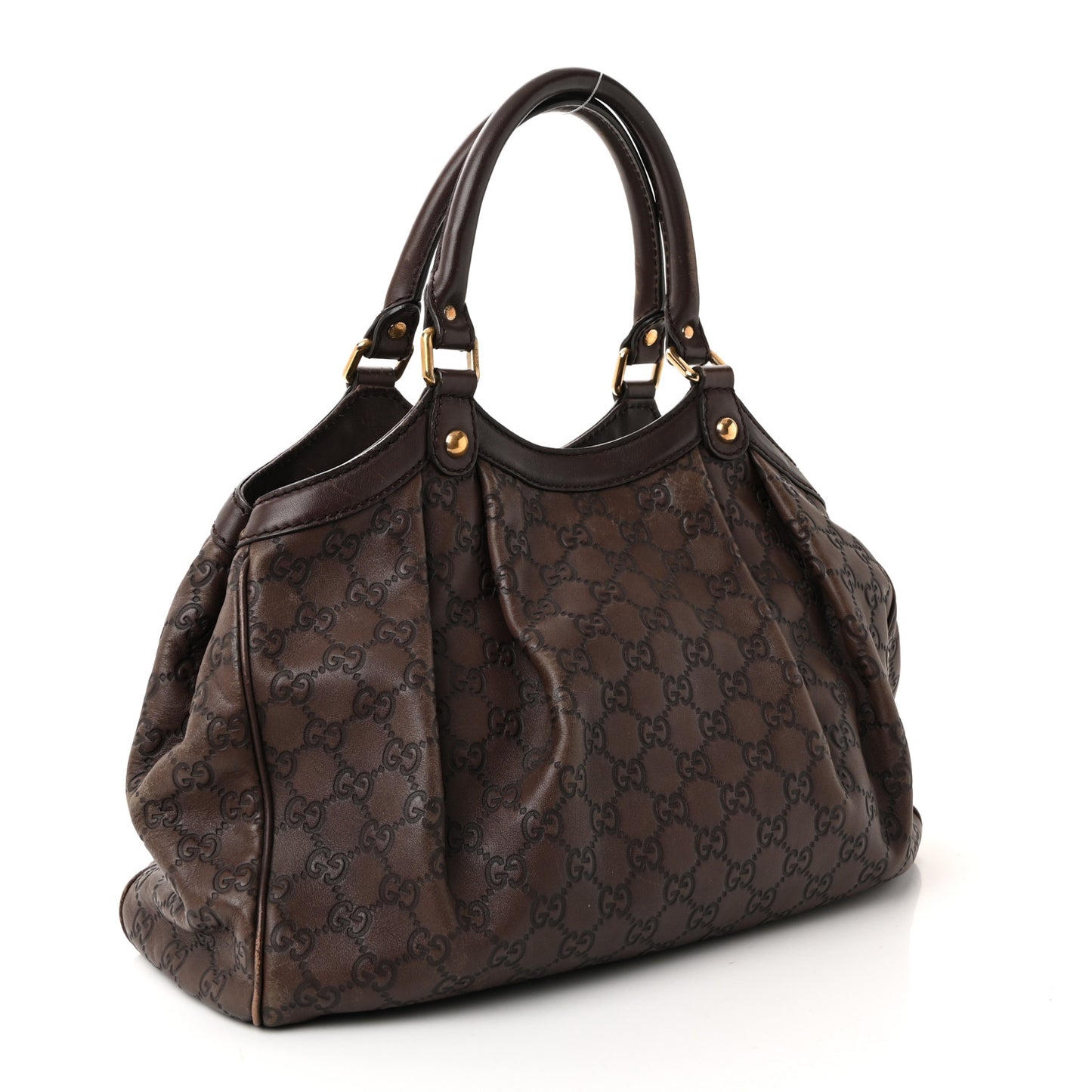Guccissima Medium Sukey Tote Chocolate