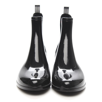 Gucci Rubber Womens Web Ankle Boots 8 Black 2 of 7