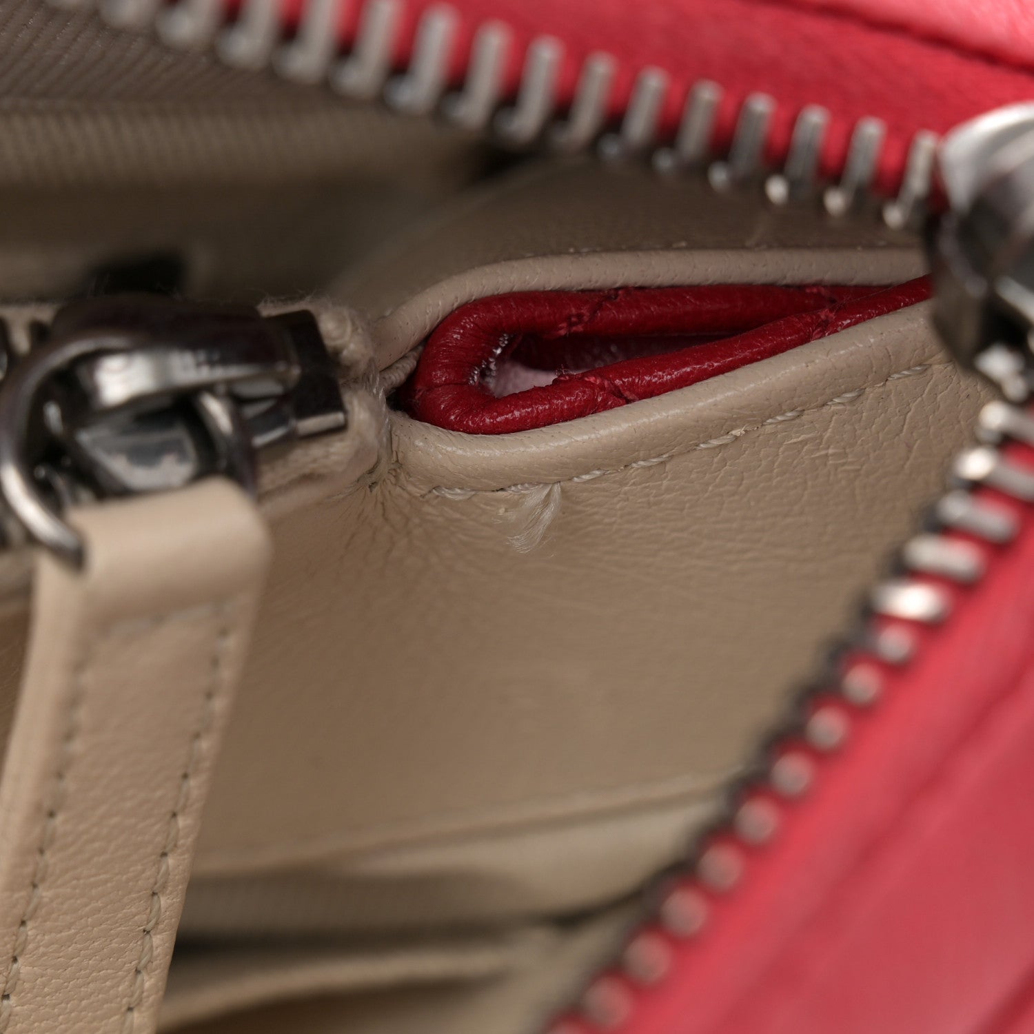 Chanel Shiny Sheepskin Quilted Medium Shopping Tote Red 12 of 17