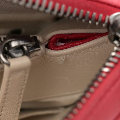 Chanel Shiny Sheepskin Quilted Medium Shopping Tote Red 12 of 17