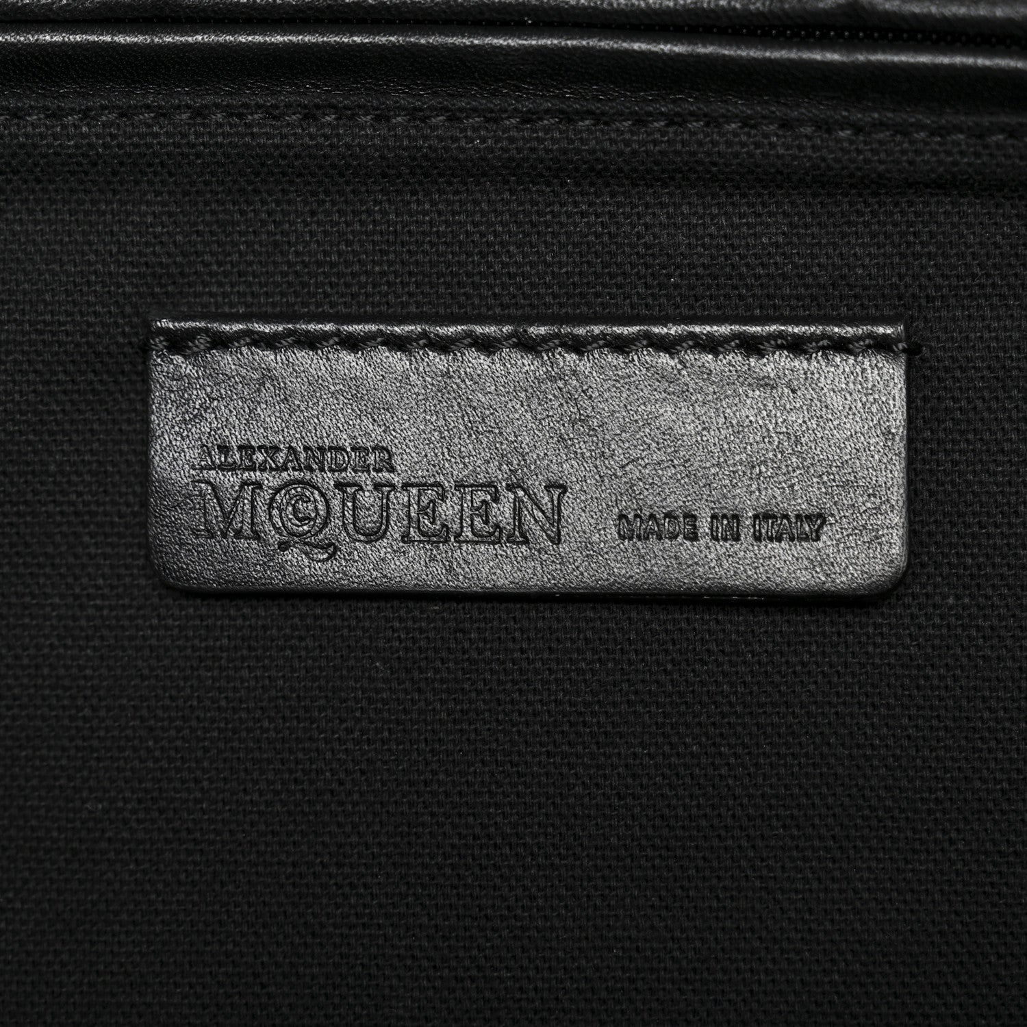 Alexander McQueen Calfskin Large Studded Padlock Zip Around Tote Black 6 of 11