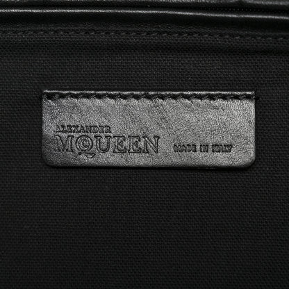 Alexander McQueen Calfskin Large Studded Padlock Zip Around Tote Black 6 of 11