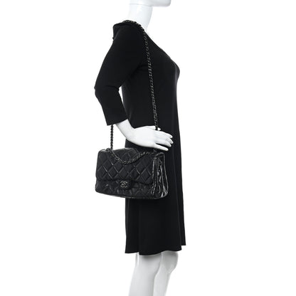 Chanel Glazed Calfskin Quilted Medium Coco Soft Flap Black 2 of 10