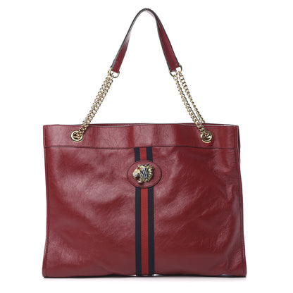 Gucci Calfskin Large Rajah Chain Tote Romantic Cherry 3 of 11