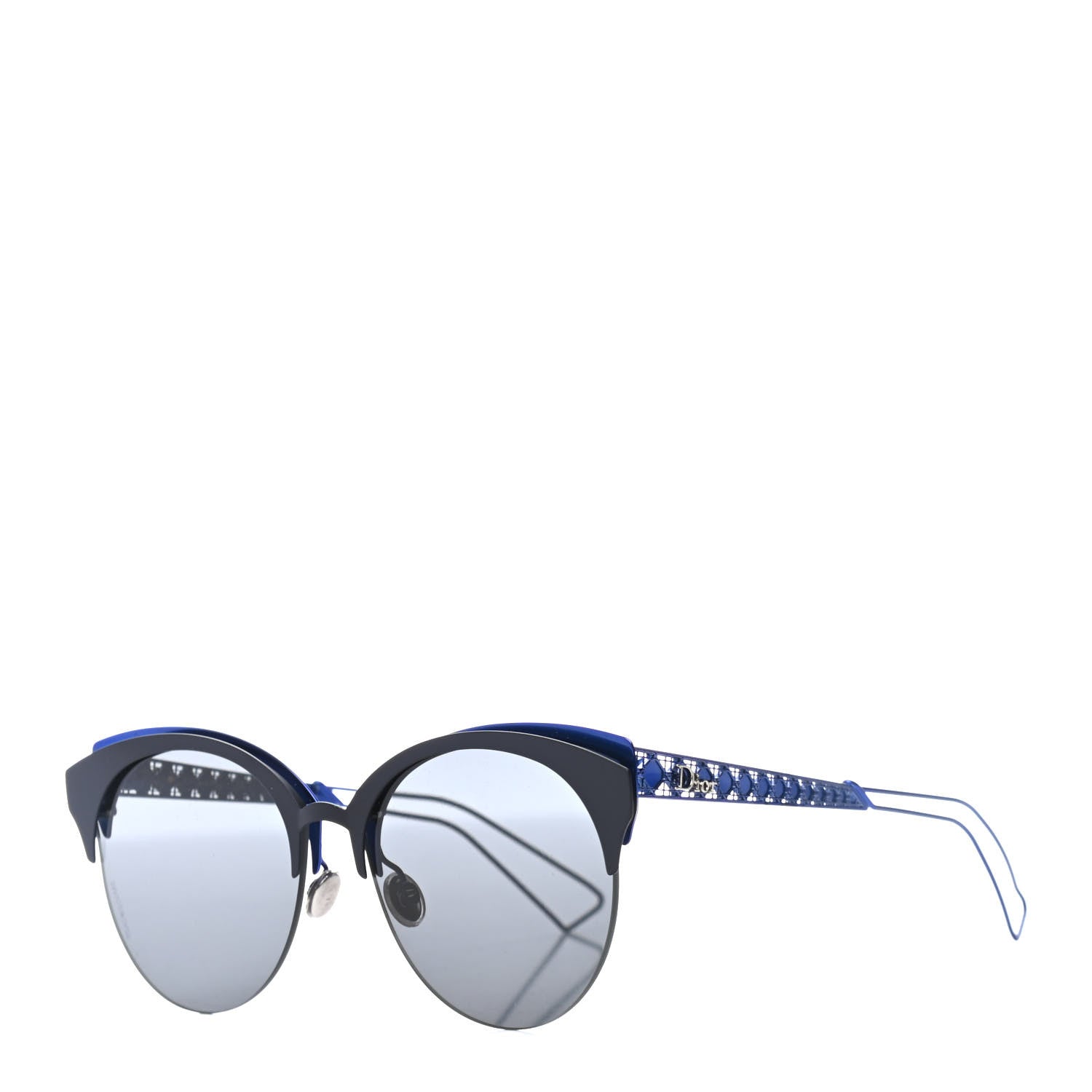 Christian Dior Metal DioramaClub Sunglasses Black Blue 1 of 4