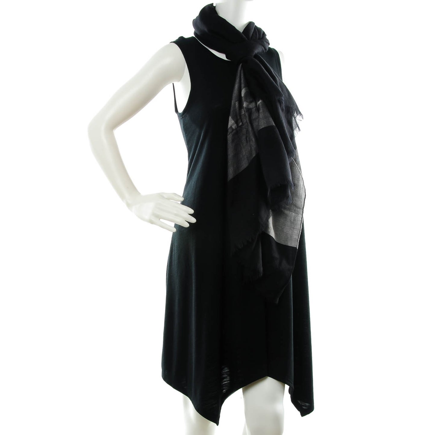 Cashmere CC Scarf Black Grey