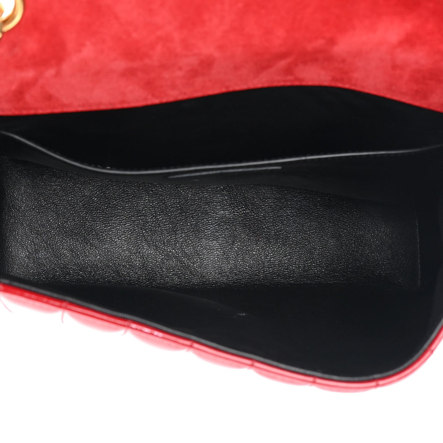 Patent Matelasse Monogram Large Vicky Chain Bag Rouge Eros
