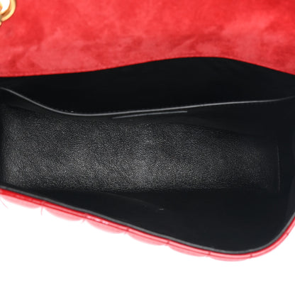 Saint Laurent Patent Matelasse Monogram Large Vicky Chain Bag Rouge Eros 5 of 17