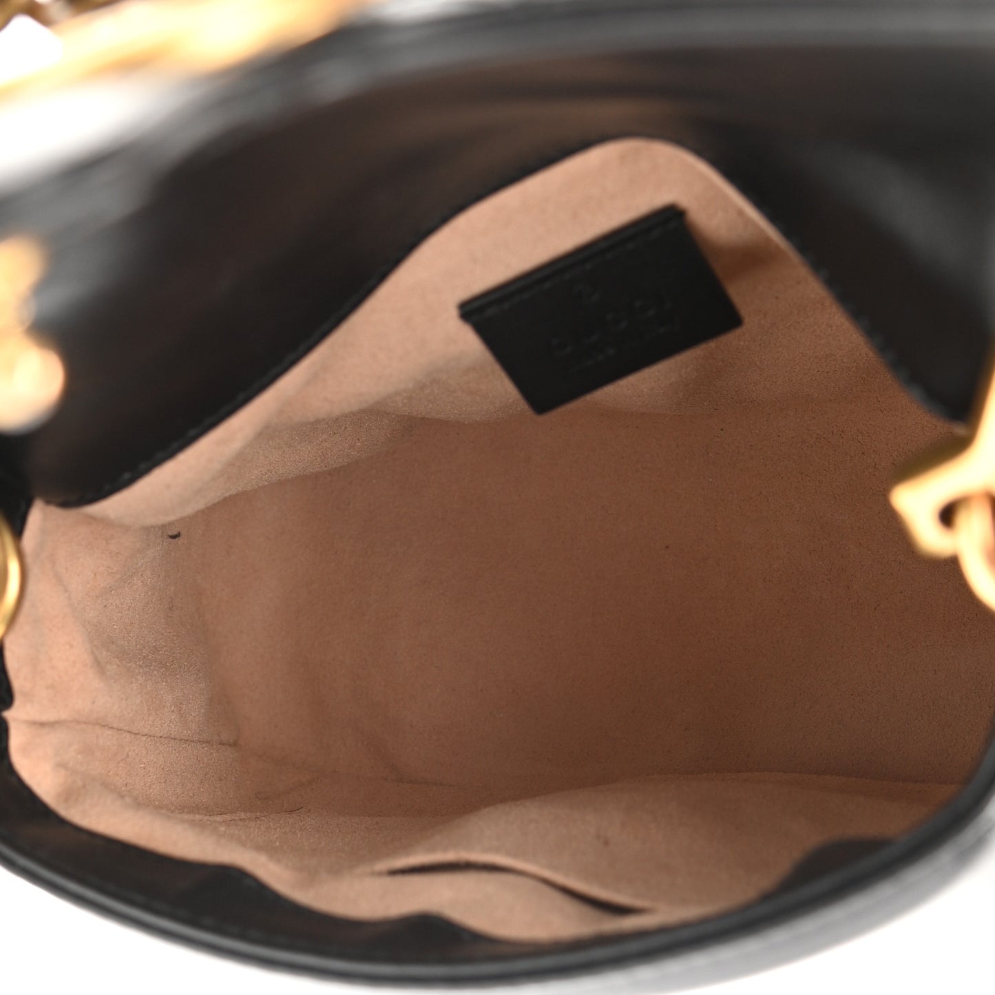 Calfskin Matelasse Mini GG Marmont Top Handle Shoulder Bag Black