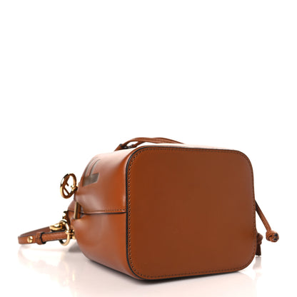 Fendi Vitello King F is Fendi Logo Embossed Mini Mon Tresor Bucket Bag Cuoio 4 of 9