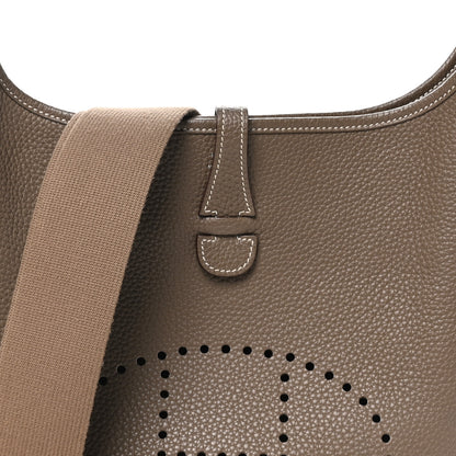 Hermes Taurillon Clemence Evelyne III PM Etoupe 8 of 10