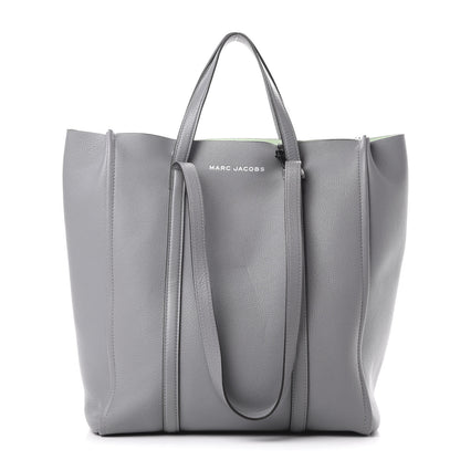 Marc Jacobs Grained Calfskin The Tag Tote Grey 1 of 12