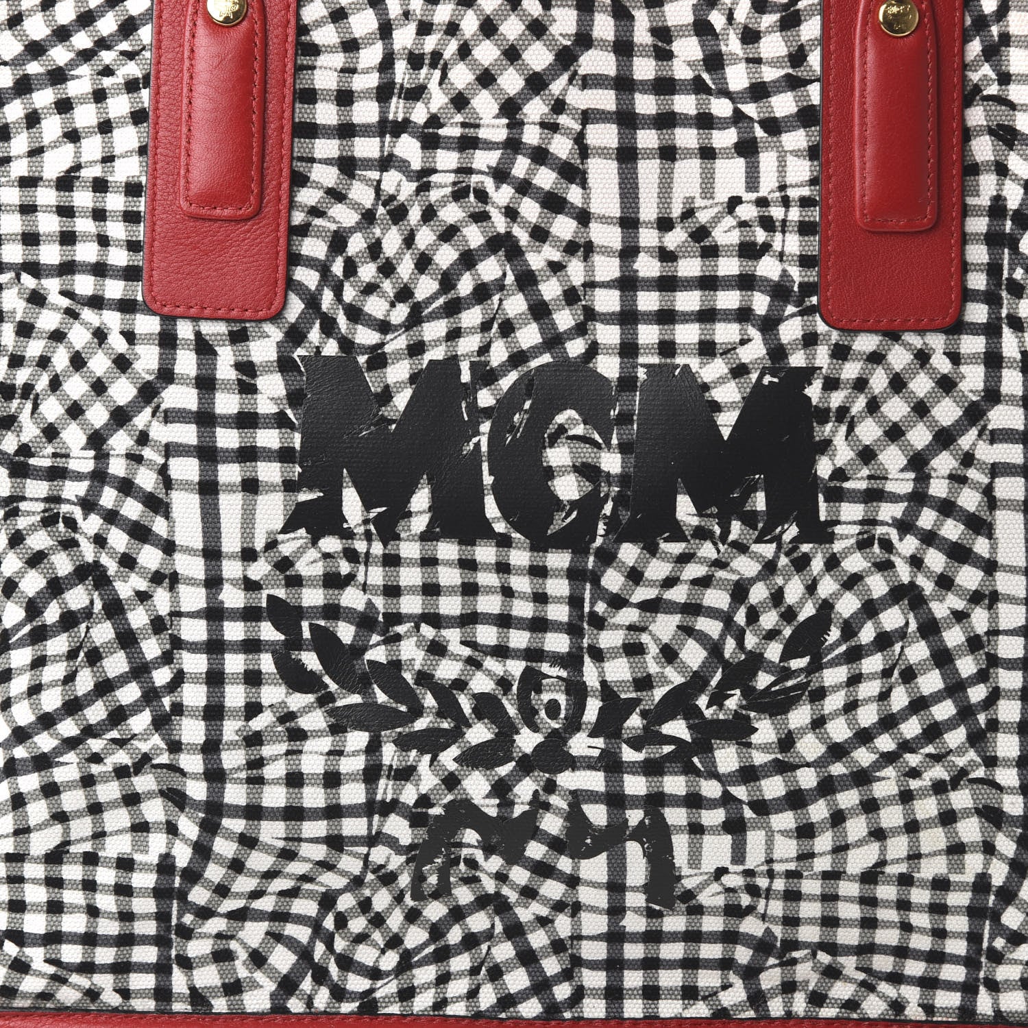 MCM Visetos Medium Liz Reversible Shopper Tote Ruby Red 16 of 16