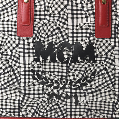 MCM Visetos Medium Liz Reversible Shopper Tote Ruby Red 16 of 16