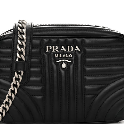 Prada Soft Calfskin Diagramme Camera Bag Black 7 of 10