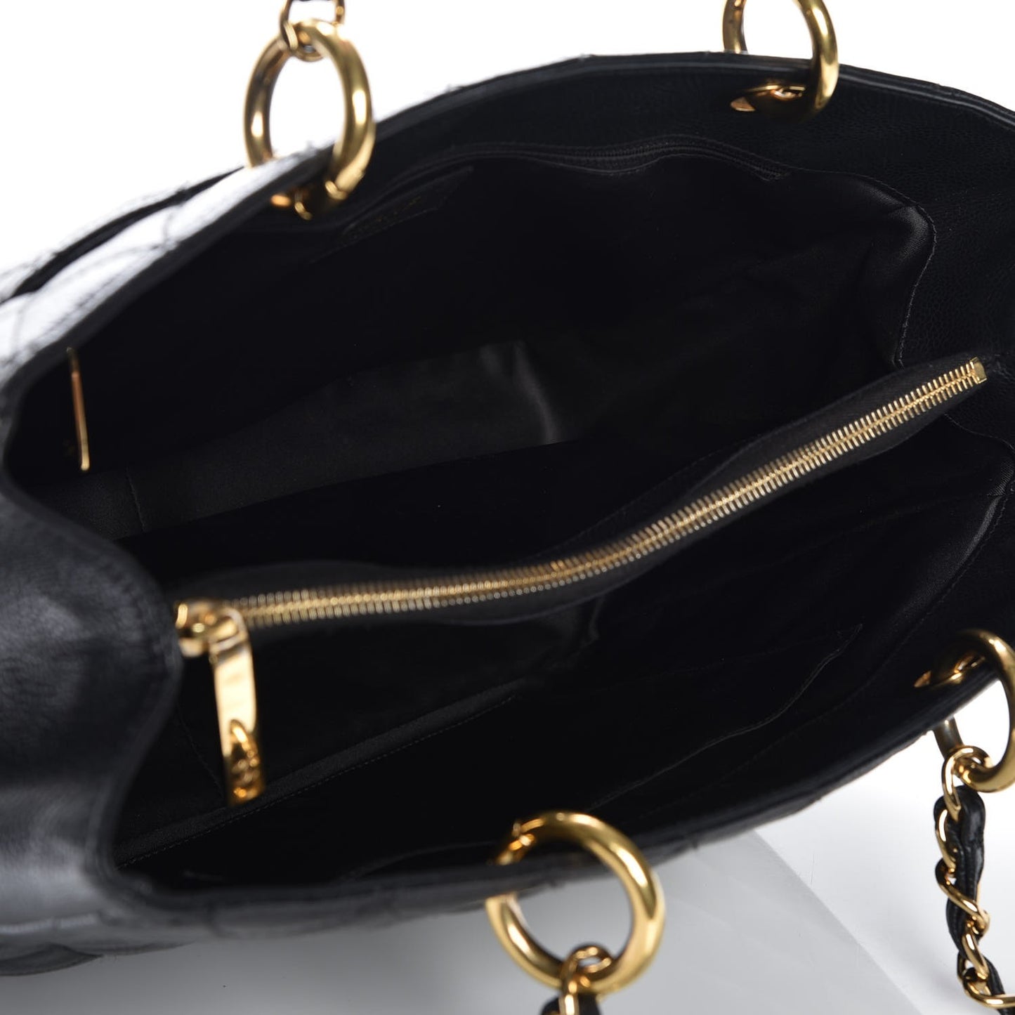Caviar Quilted Grand Shopping Tote GST Black