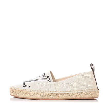 Louis Vuitton Canvas Seashore Espadrille Flats 37 Ecru 1 of 7