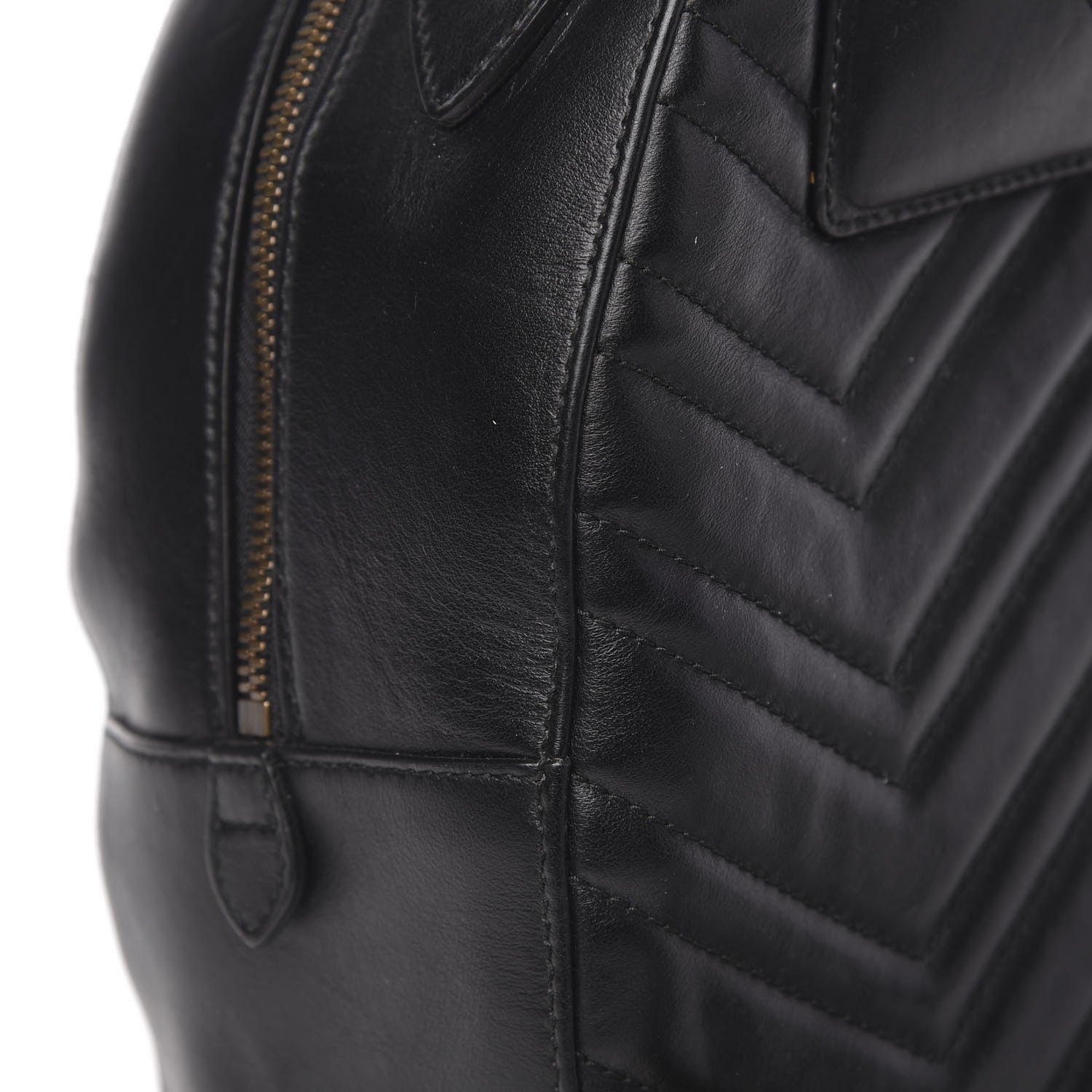 Gucci Calfskin Matelasse Animal Studs GG Marmont Dome Backpack Black 12 of 12