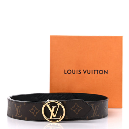 Louis Vuitton Monogram Epi 35mm LV Circle Reversible Belt 85 34 Black 6 of 6