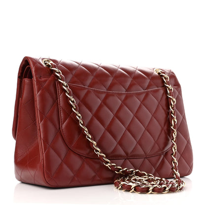 Chanel Lambskin Quilted Jumbo Double Flap Burgundy 3 of 19