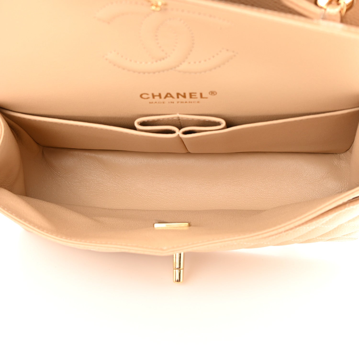 Chanel Caviar Quilted Small Double Flap Beige 5 of 14