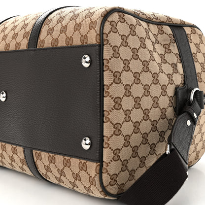 Gucci Monogram Dollar Calfskin Boston Duffle Bag Beige Ebony Testa di Moro Marrone Scuro 10 of 11