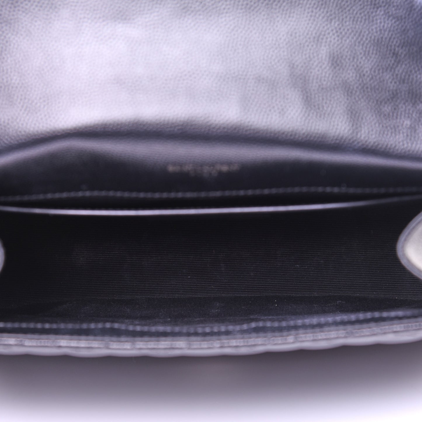 Grain De Poudre Textured Mixed Matelasse Triquilt Medium Monogram Satchel Black