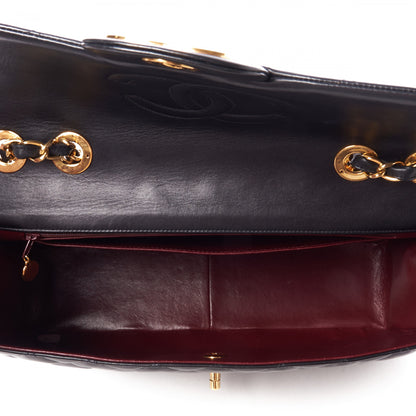 Chanel Lambskin Quilted XL Jumbo Single Flap Black 7 of 10