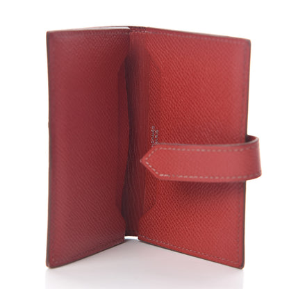 Hermes Epsom Bearn Card Holder Wallet Rouge Grenat 5 of 8
