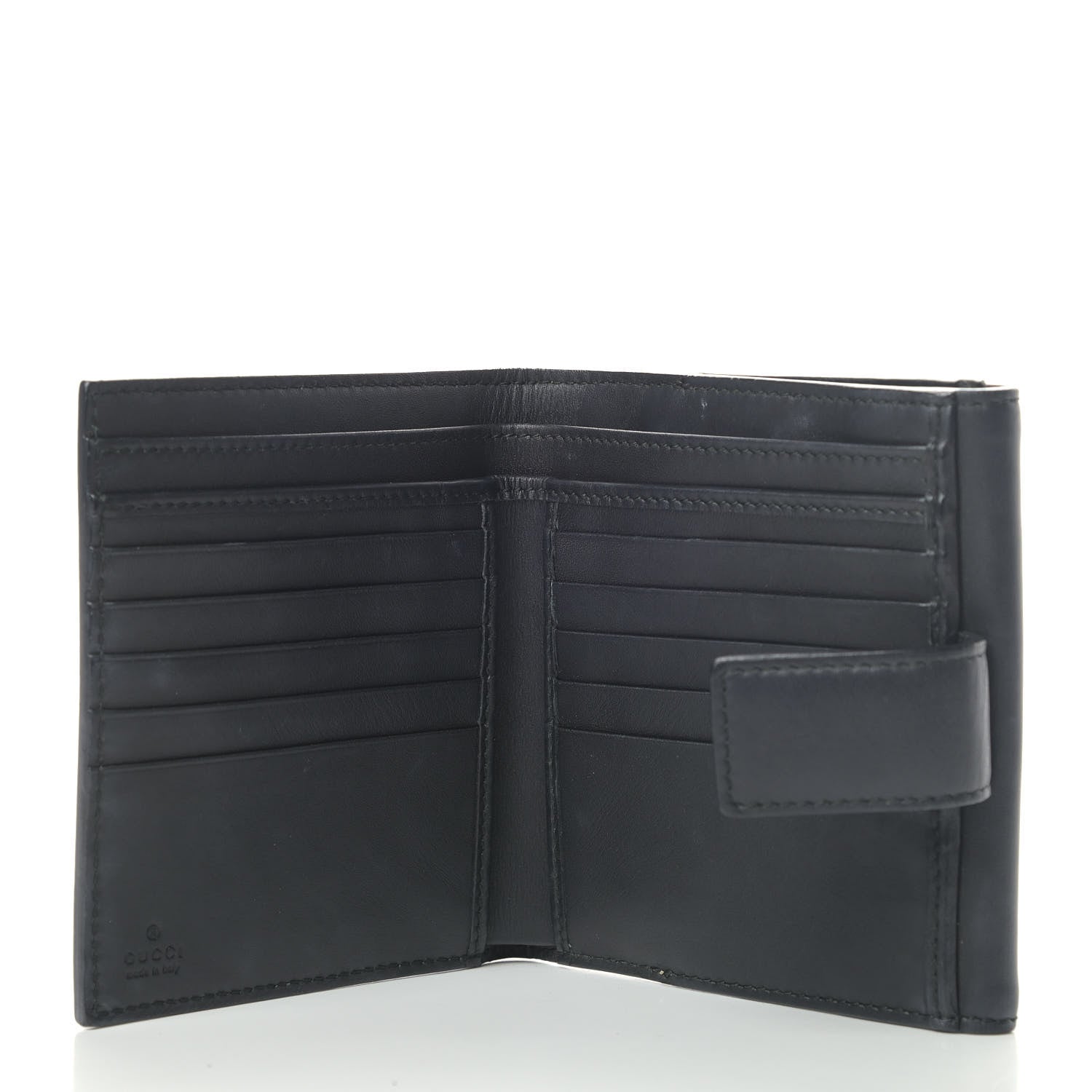 Gucci GG Supreme Monogram French Flap Wallet Black 4 of 6