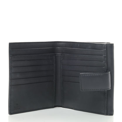 Gucci GG Supreme Monogram French Flap Wallet Black 4 of 6
