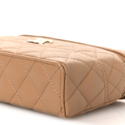 Chanel Caviar Quilted Trendy Handle Slim Vanity Beige 10 of 11