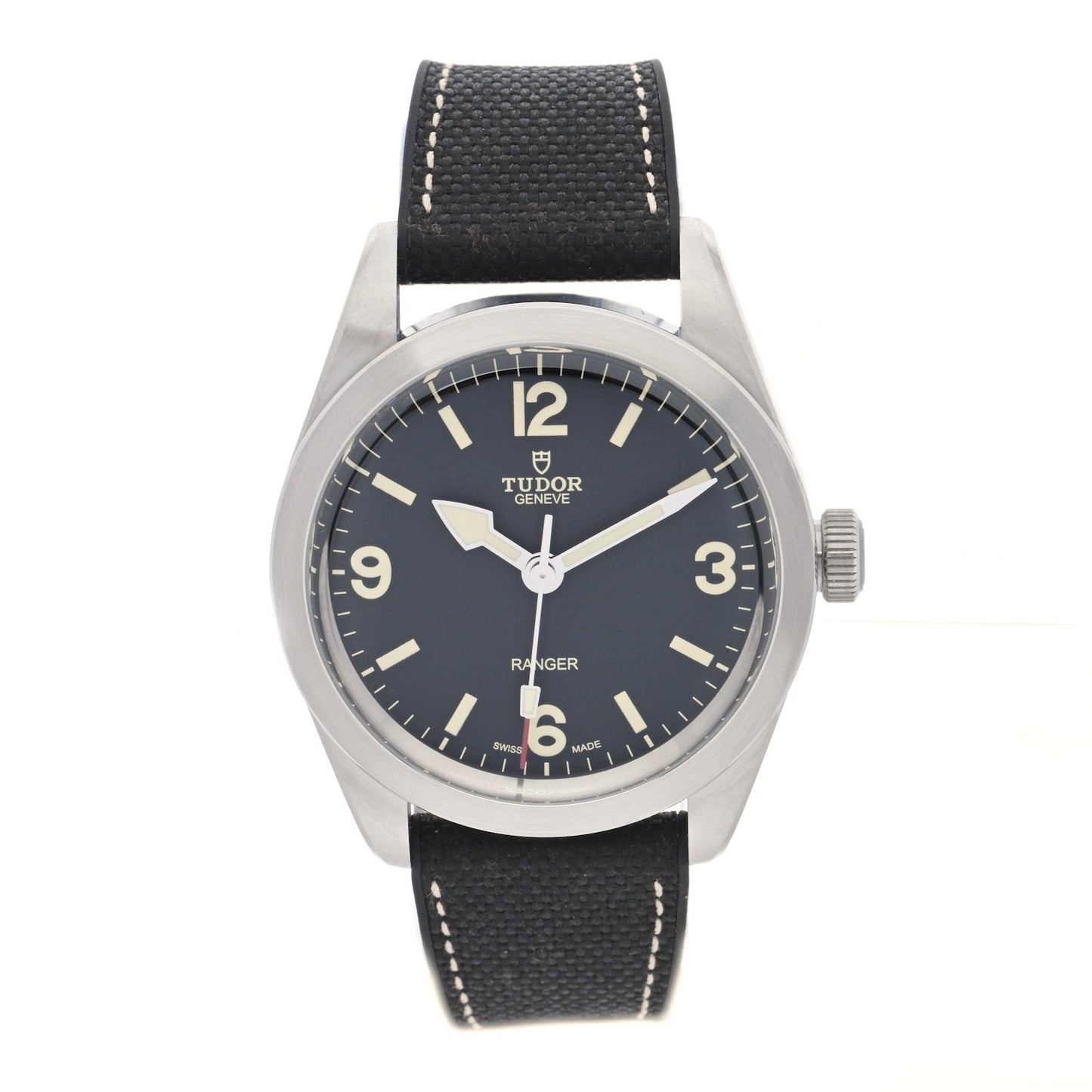 Stainless Steel Fabric 39mm Oyster Prince Automatic Watch Black 79950