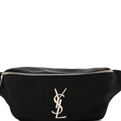 Saint Laurent Canvas Monogram Belt Bag Black 8 of 12