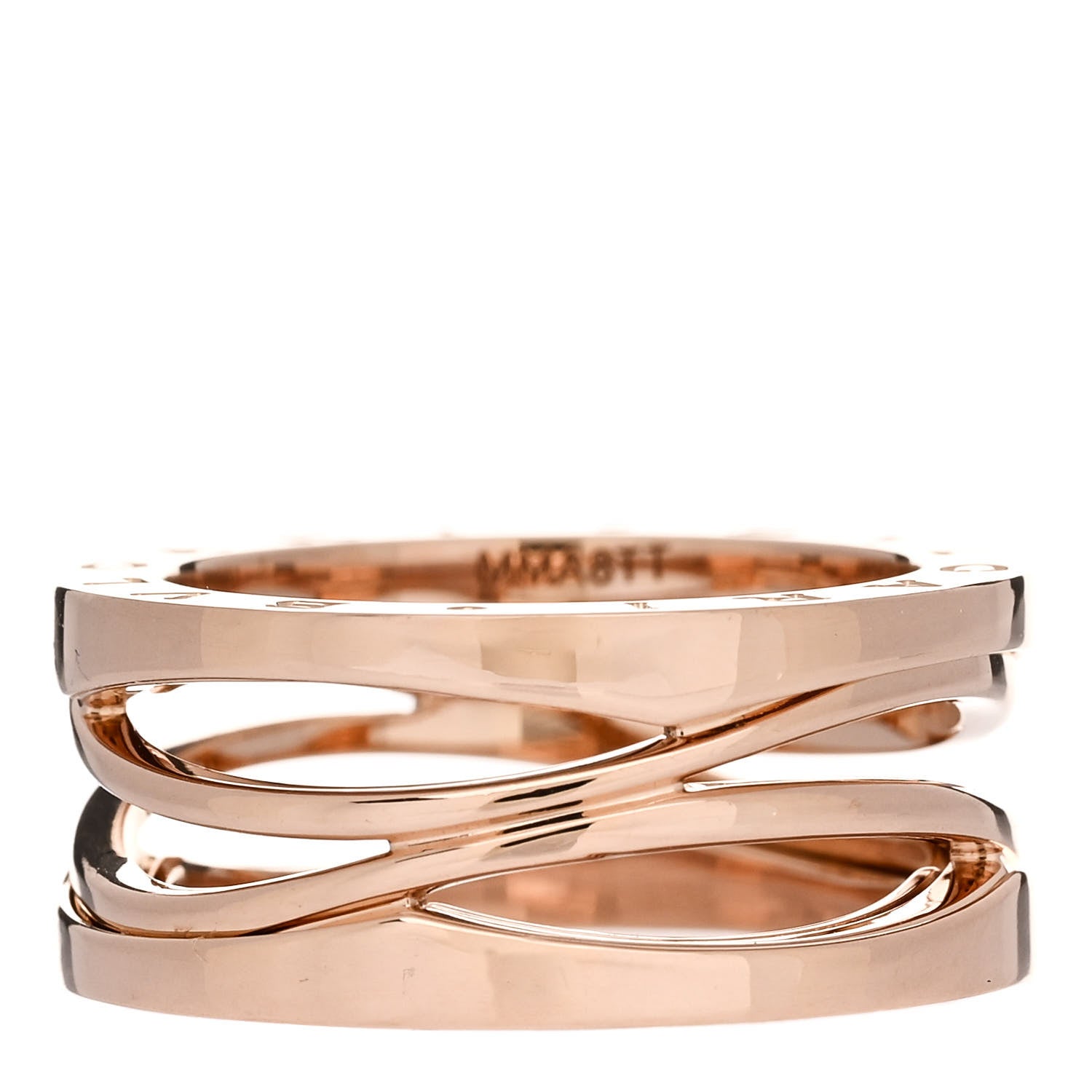 Bulgari 18K Rose Gold B.Zero1 Legend Three-Band Ring 55 7.25 3 of 5