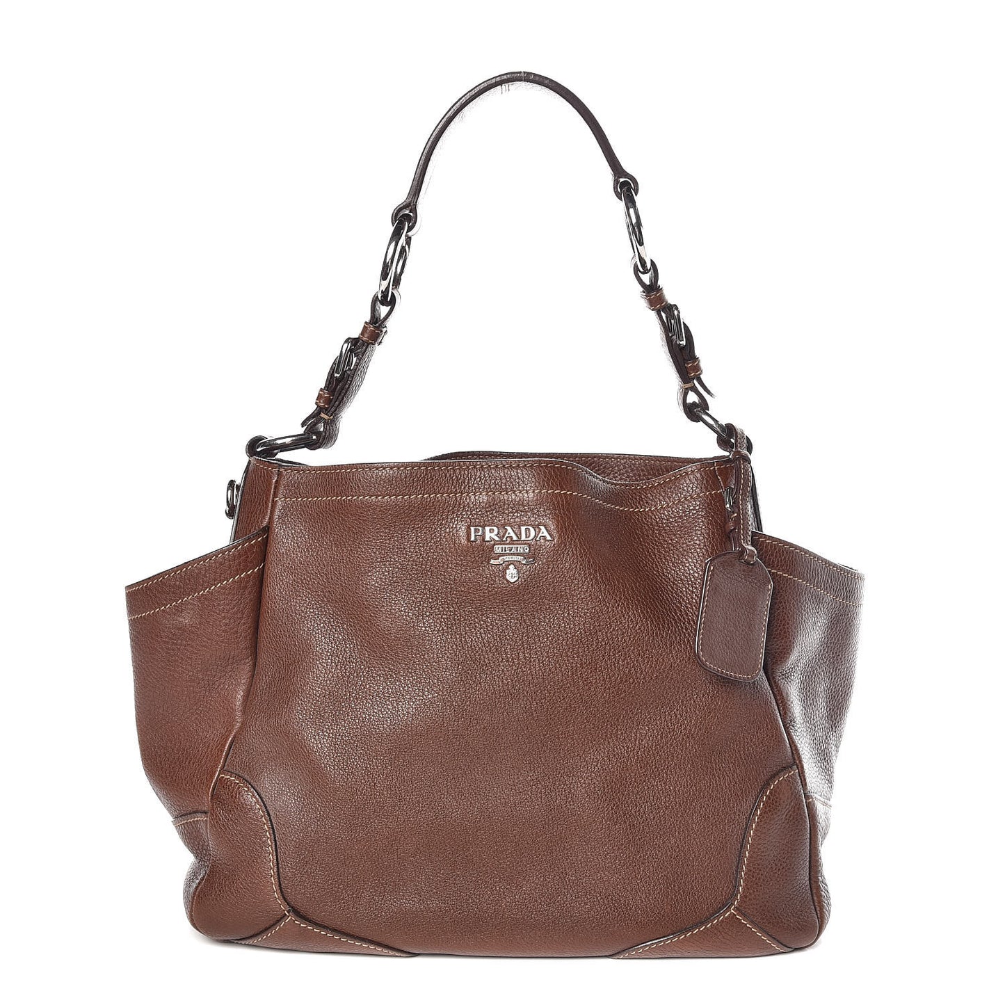 Vitello Daino Side Pocket Hobo Bruciato