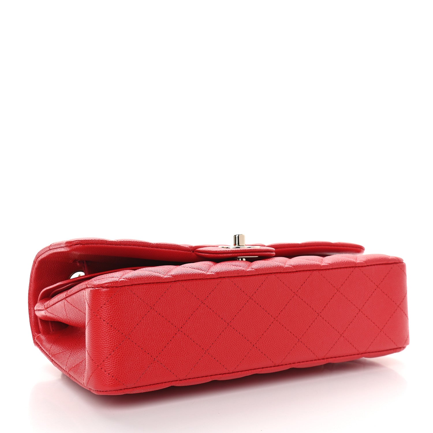Chanel Caviar Quilted Medium Double Flap Dark Red 3 of 8