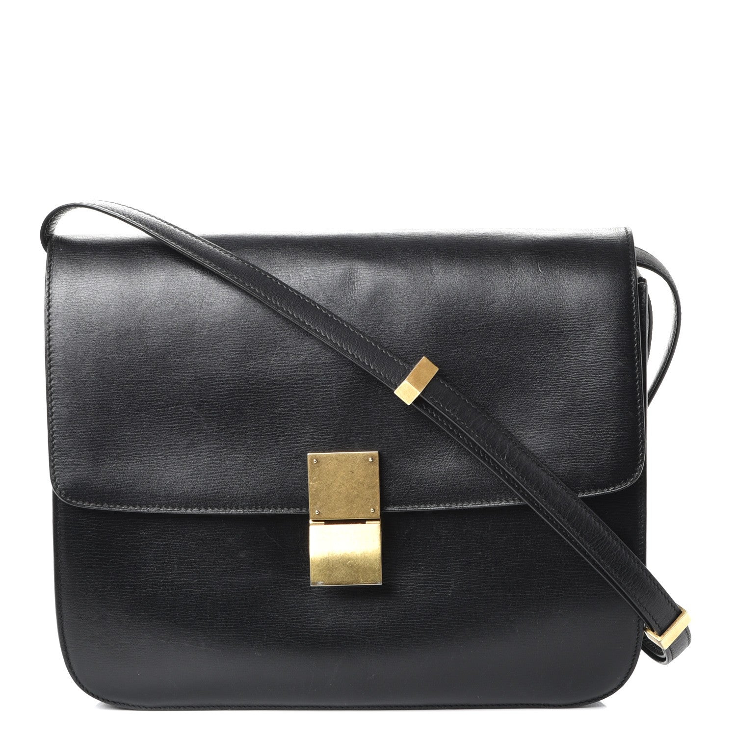 Celine Liege Calfskin Large Classic Box Flap Bag Black 1 of 11