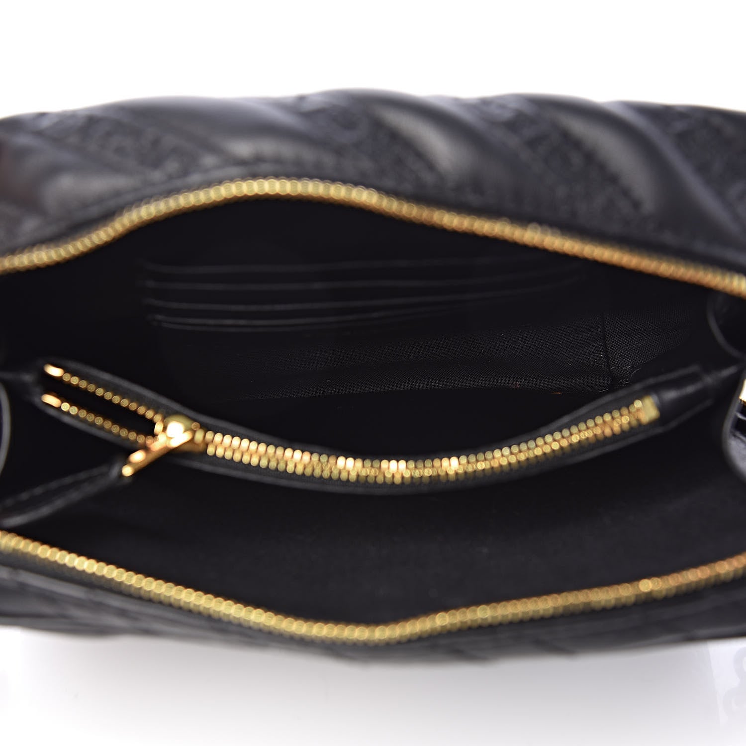 Balenciaga Calfskin Logo Matelasse Chain Strap Blanket Reporter XS Black 7 of 10