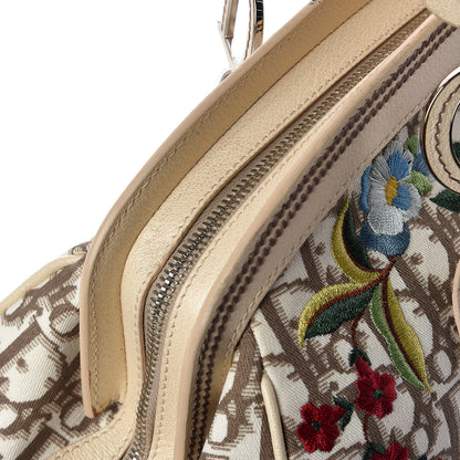 Christian Dior Monogram Vintage Flowers Bowler Beige 13 of 17