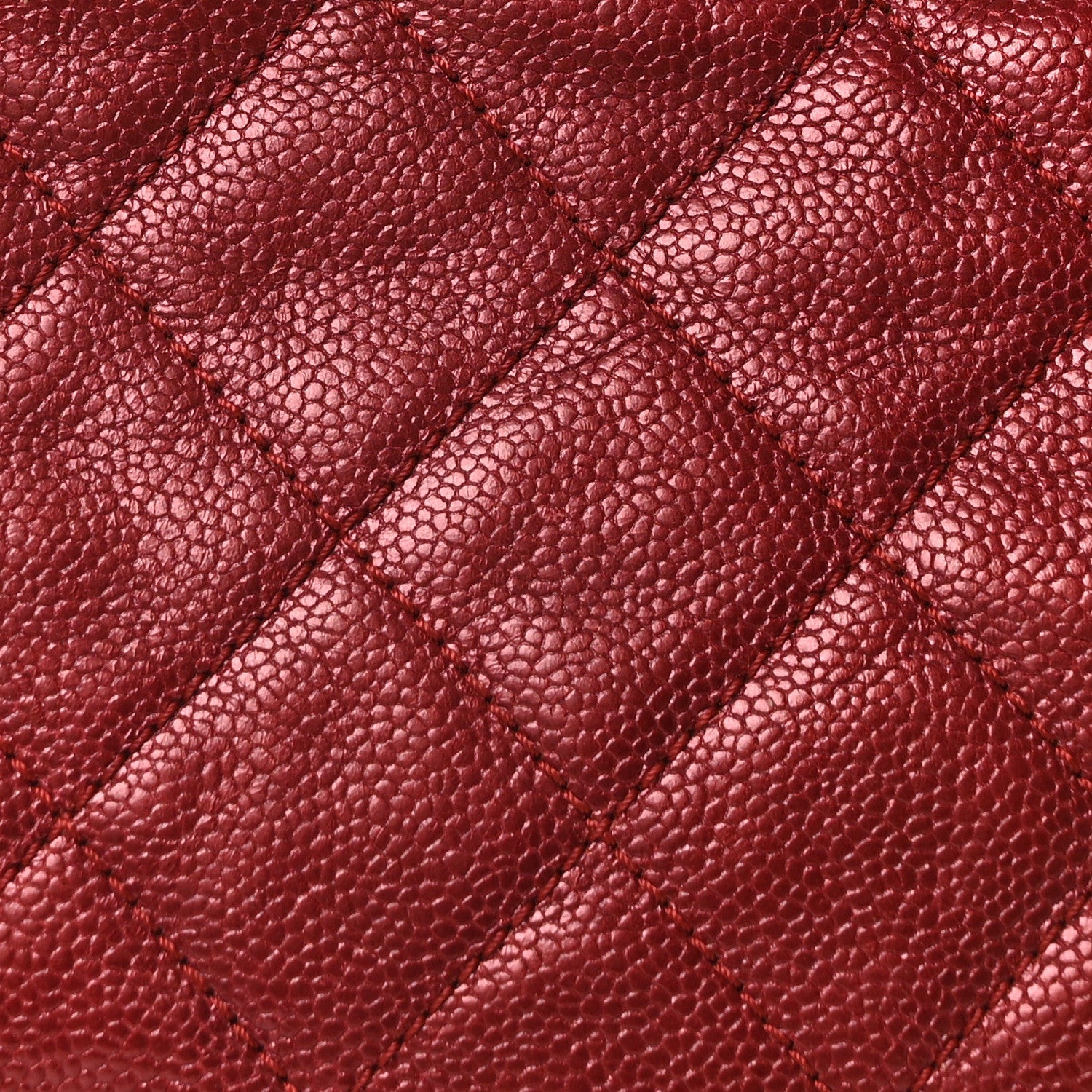 Chanel Iridescent Caviar Quilted Tall Chic Shopping Tote Red 8 of 10