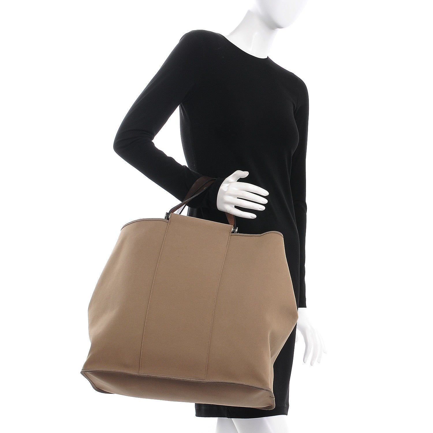 Hermes Toile Cabag Twist 42 GM Etoupe 3 of 9