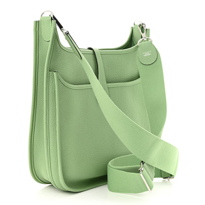 Hermes Taurillon Maurice Evelyne III PM Vert Criquet 3 of 11