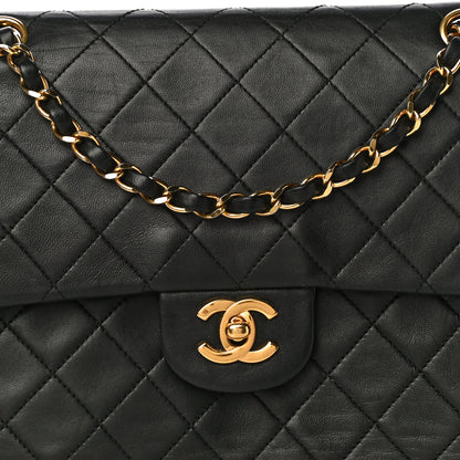 Chanel Lambskin Quilted Medium Double Flap Black 9 of 24