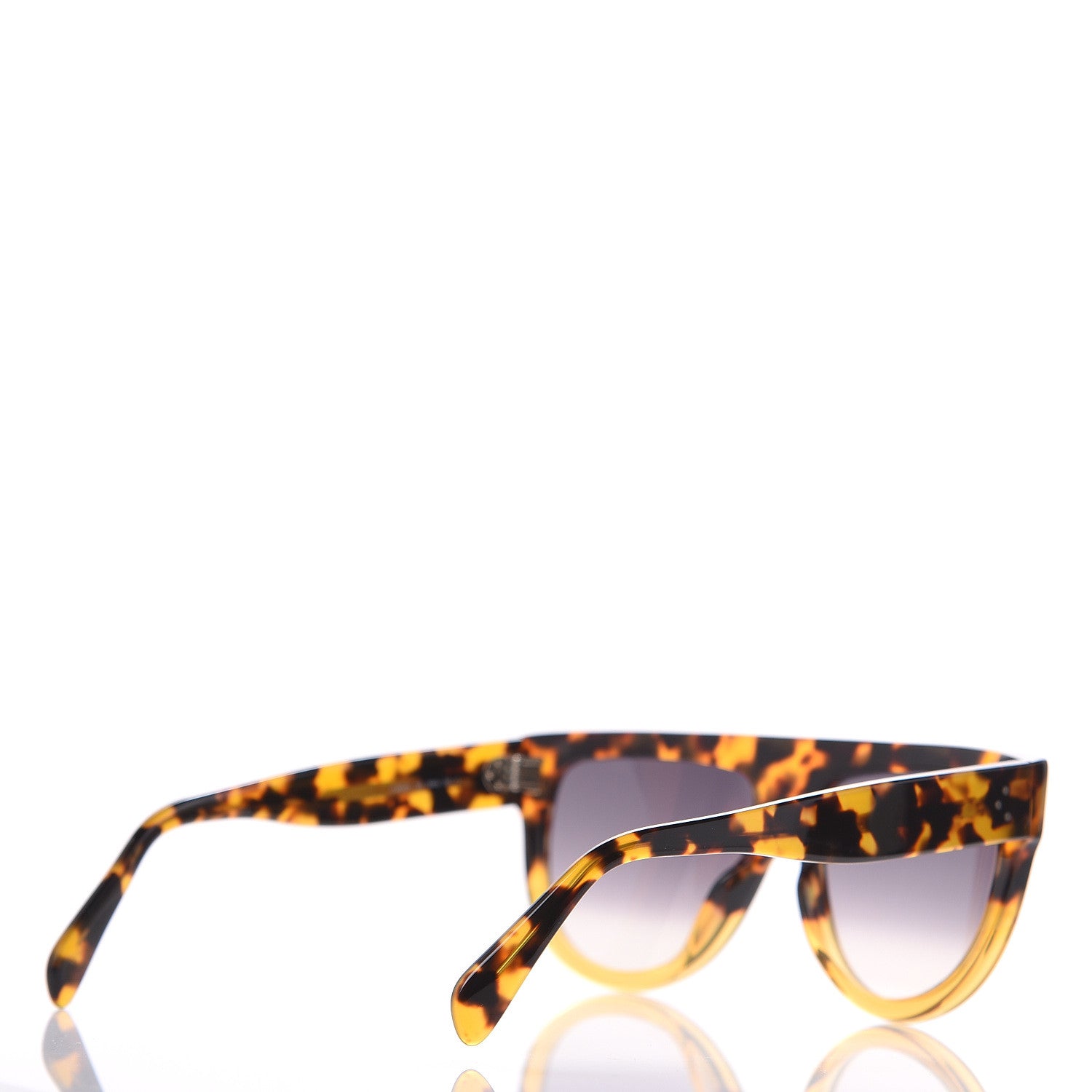 Celine Acetate Aviator Sunglasses CL 40001 Havana 4 of 8