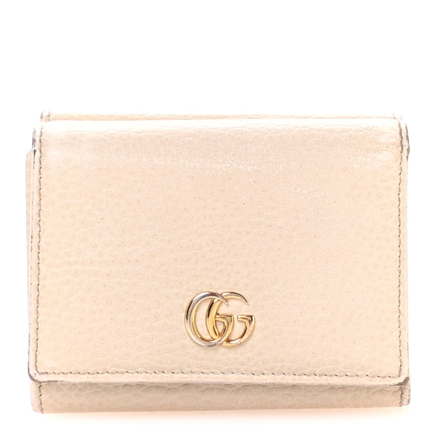 Dollar Calfskin GG Marmont Wallet Mystic White
